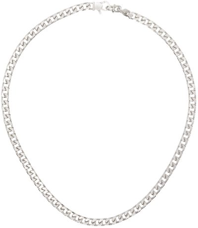 Shop Tom Wood Silver Frankie Chain Necklace In 925 Sterling Silver