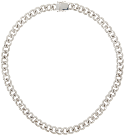 Shop Tom Wood Silver Lou Chain Necklace In 925 Sterling Silver