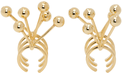 Shop Hugo Kreit Gold Wishbone Ring Set
