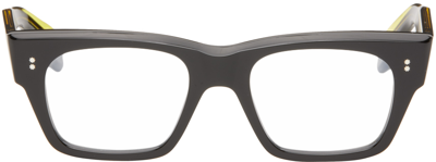 Shop Cutler And Gross Black & Yellow 9690 Square Glasses In Black On Yellow