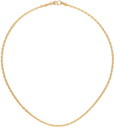Shop Tom Wood Gold Anker Chain Necklace In 925 Sterling Silver