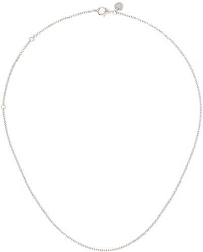 Shop Tom Wood Silver Rolo Chain Necklace In 925 Sterling Silver