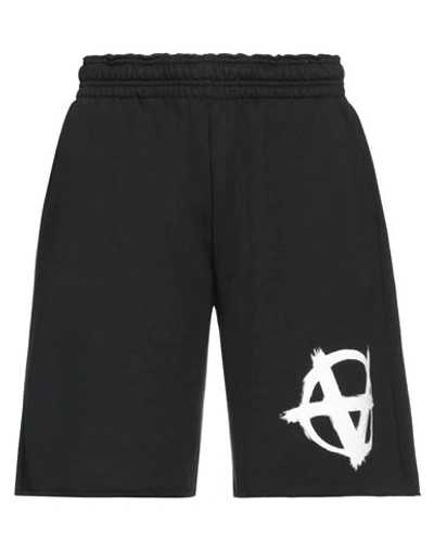 Shop Vetements Man Shorts & Bermuda Shorts Black Size Xl Cotton, Polyester