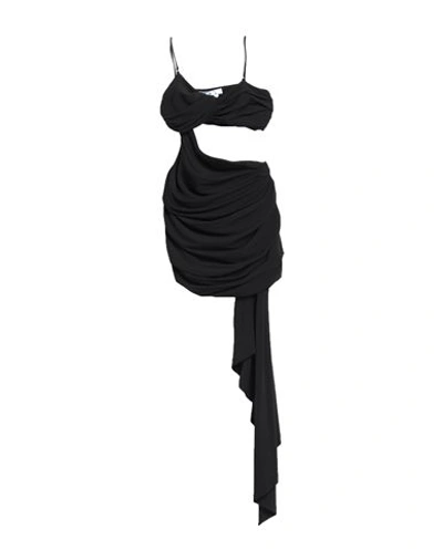 Off-white Woman Mini Dress Black Size 12 Viscose, Elastane In Black