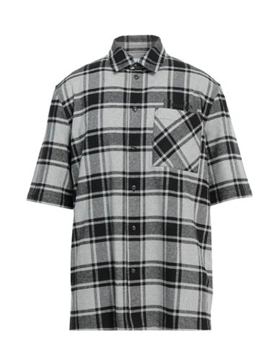 Shop Off-white Man Shirt Grey Size M Cotton, Polyester