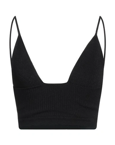 Dsquared2 Woman Top Black Size M Viscose, Polyester In Black
