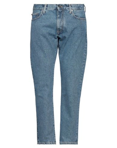 Shop Off-white Man Jeans Blue Size 34 Cotton