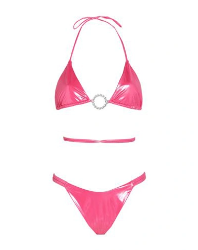 Shop Alessandra Rich Woman Bikini Fuchsia Size 12 Polyamide, Elastane In Pink