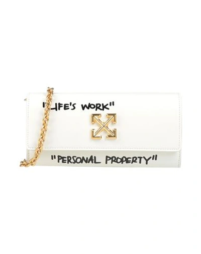 Shop Off-white Woman Cross-body Bag Ivory Size - Soft Leather