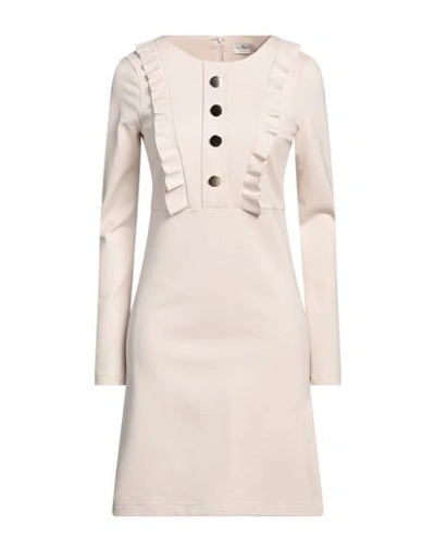 Shop Rebel Queen Woman Mini Dress Off White Size L Viscose, Polyamide, Elastane