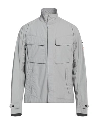 Shop Parajumpers Man Jacket Light Grey Size Xxl Cotton, Polyamide, Elastane