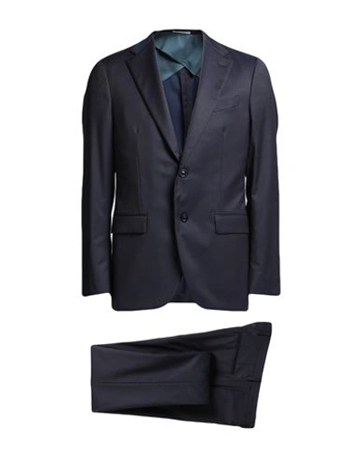 Shop Boglioli Man Suit Navy Blue Size 44 Polyester, Virgin Wool, Elastane