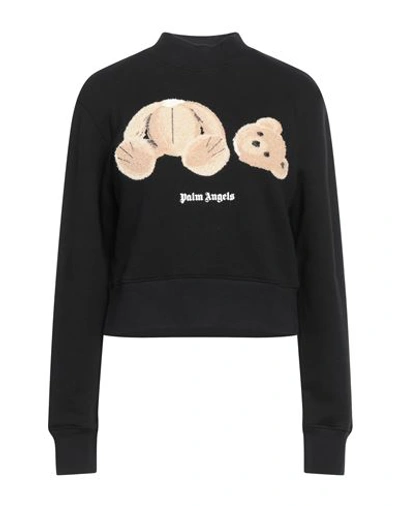 Shop Palm Angels Woman Sweatshirt Black Size Xs Cotton