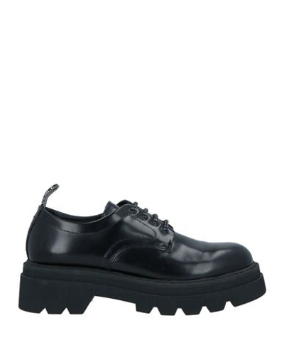 Shop Voile Blanche Woman Lace-up Shoes Black Size 7 Soft Leather