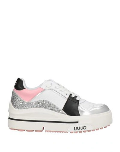 Shop Liu •jo Woman Sneakers Silver Size 6 Calfskin