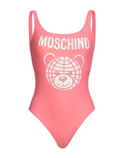 Shop Moschino Woman One-piece Swimsuit Pink Size 10 Polyamide, Elastane