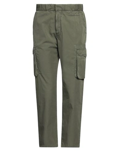 Care Label Man Pants Military Green Size 32 Cotton In Green