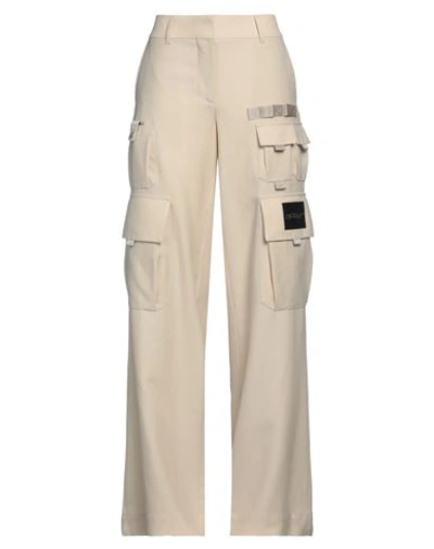 Shop Off-white Woman Pants Ivory Size 8 Virgin Wool