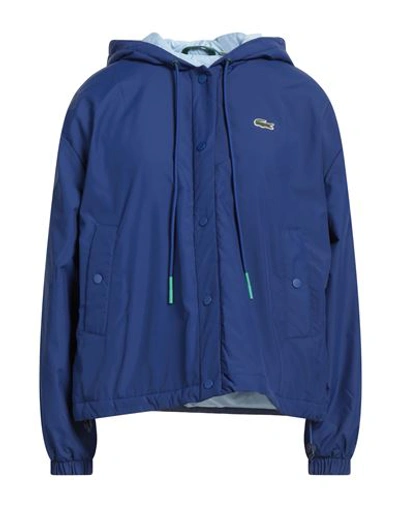 Shop Lacoste Lve Lacoste L!ve Woman Jacket Navy Blue Size 4 Polyester