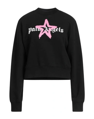 Shop Palm Angels Woman Sweatshirt Black Size M Cotton