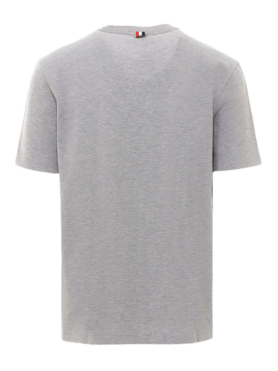 Shop Thom Browne 4-bar Stripe T-shirt In Grey