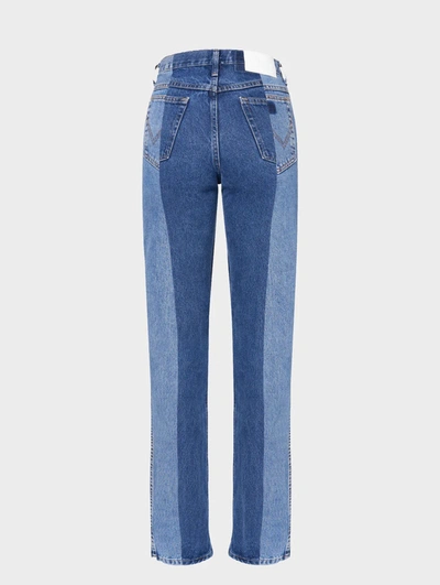 E.l.v Denim Flare Jean In Medium Wash Denim