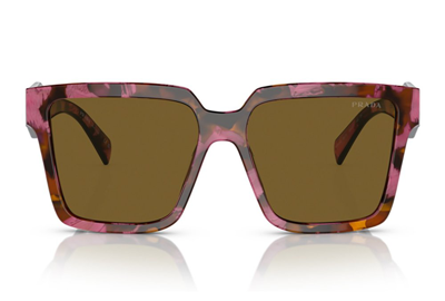 Shop Prada Eyewear Square Frame Sunglasses In Multi