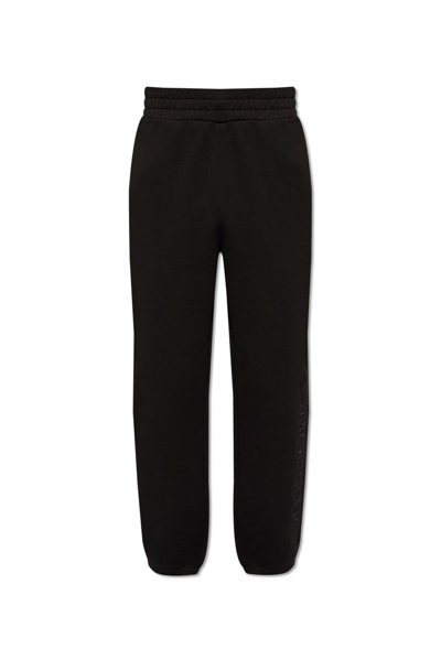 Shop Moncler Logo Embroidered Track Trousers In Black