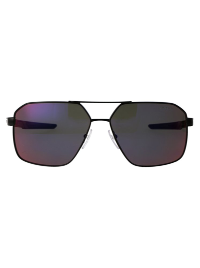 Shop Prada Eyewear Aviator Sunglasses In Black