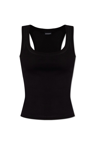 Shop Jacquemus Second Skin Tank Top In Black