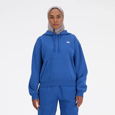 Shop New Balance Women's Sport Essentials Fleece Hoodie In Blue