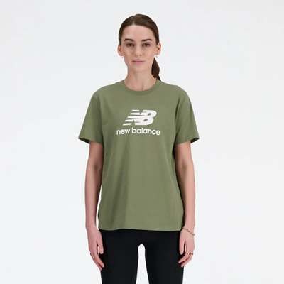 Shop New Balance Women's Sport Essentials Jersey Logo T-shirt In Green