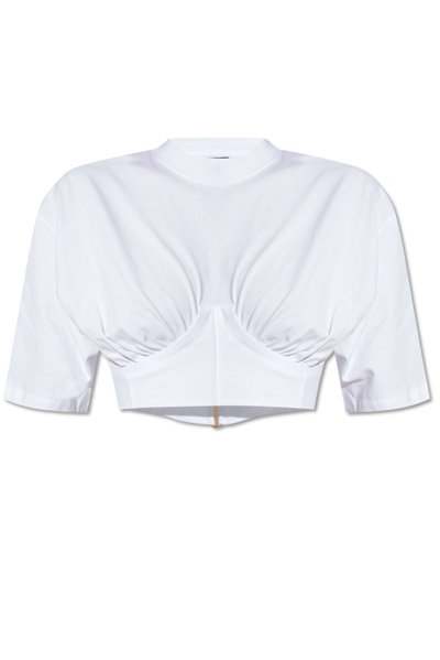 Shop Jacquemus Caraco Cropped T In White