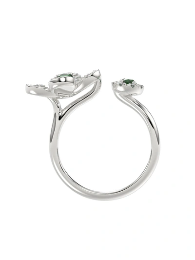 Shop Marchesa Floral White Gold Ring