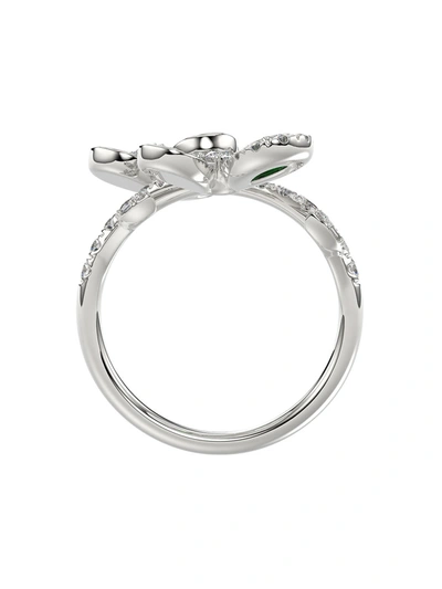 Shop Marchesa Floral White Gold Ring