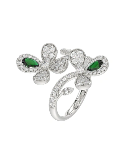Marchesa Floral White Gold Ring In White Gold