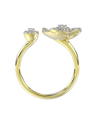 Shop Marchesa Halo Flower Yellow Gold Ring