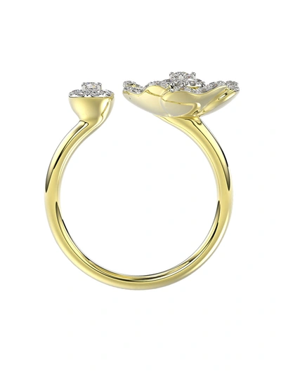 Marchesa Halo Flower Yellow Gold Ring In Yellow Gold