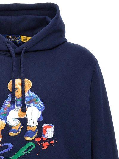 Shop Polo Ralph Lauren 'polo Bear' Hoodie In Blue