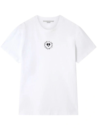 Shop Stella Mccartney Lovestruck Logo T-shirt Clothing In White