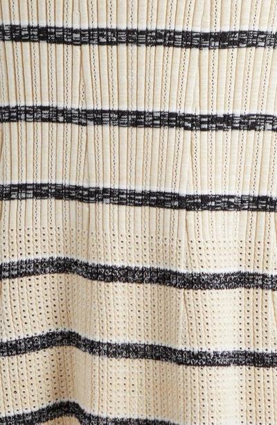 Shop Ramy Brook Ryan Sleeveless Sweater Dress In Sandstone Combo Feeder Stripe