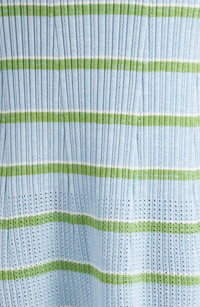 Shop Ramy Brook Ryan Sleeveless Sweater Dress In Green Blue Quarts Stripe