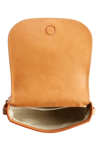 Shop Mansur Gavriel Classic Leather Crossbody Bag In Camello