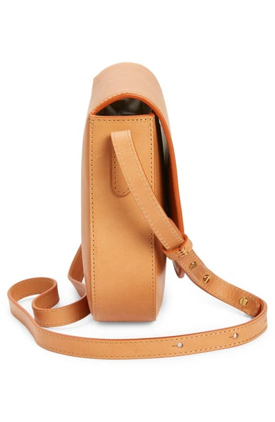 Shop Mansur Gavriel Classic Leather Crossbody Bag In Camello