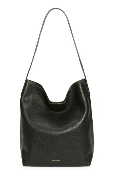 Shop Mansur Gavriel Everyday Cabas Leather Hobo Bag In Black