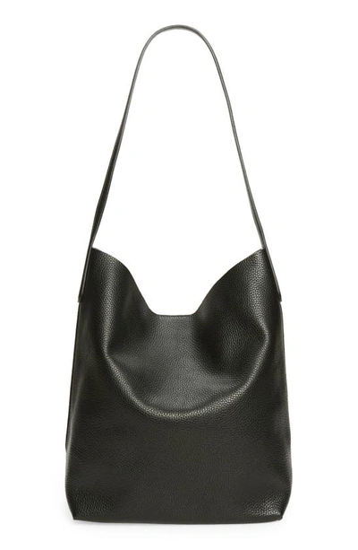 Shop Mansur Gavriel Everyday Cabas Leather Hobo Bag In Black