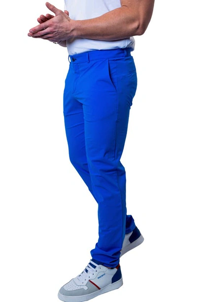 Shop Maceoo Allday Slim Fit Pants In Blue