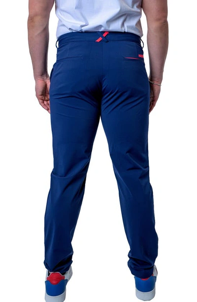 Shop Maceoo Allday Slim Fit Pants In Blue