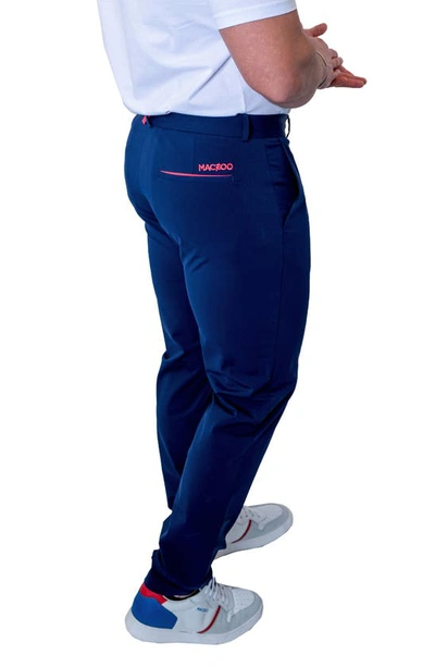 Shop Maceoo Allday Slim Fit Pants In Blue