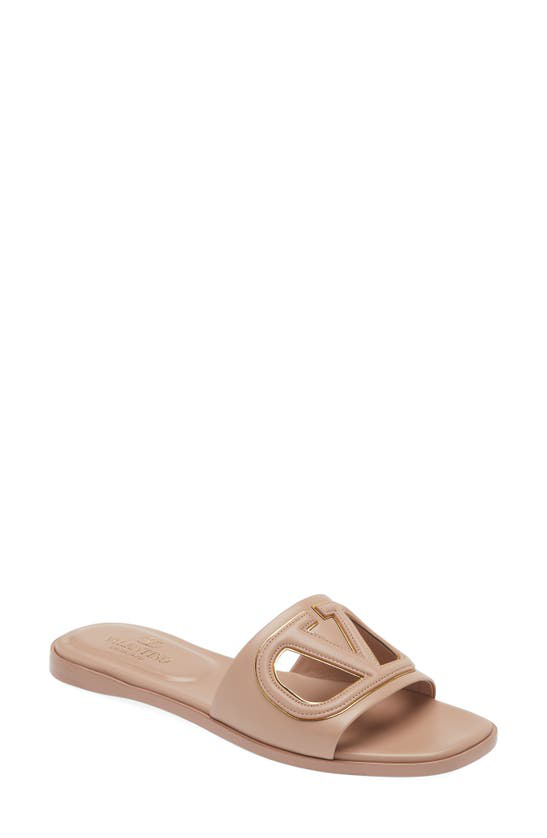 Valentino Garavani Off-White VLogo Cutout Sandals